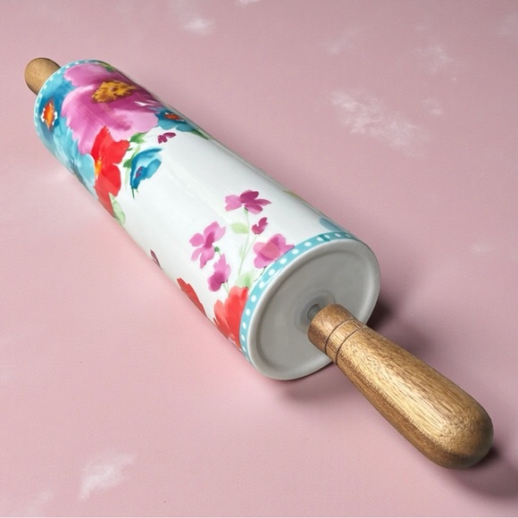The Pioneer Woman Breezy Blossoms Ceramic Rolling Pin - Picture 7 of 8
